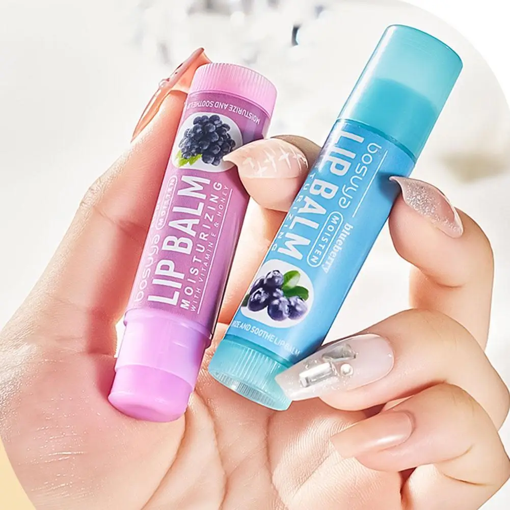 

Портативный набор бальзамов для губ с несколькими фруктовыми ароматами, свежий увлажняющий успокаивающий бальзам для губ, виноградный, оранжевый, персик, стойкий, увлажняющий, выцветающий, подводка для губ