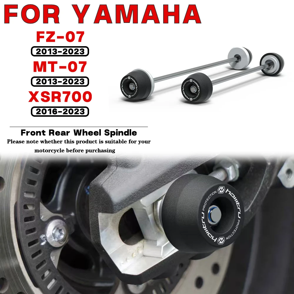 For YAMAHA MT-07 FZ-07 2013 2014 2015 2016-2023 XSR700 2016-2023 Motorcycle Front Rear Wheel Spindle Crash landing Protection