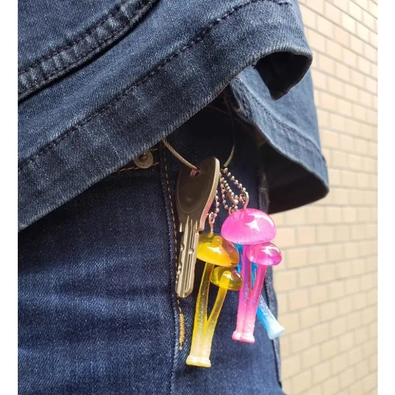KITAN CLUB Original Gashapon Capsule Toys Figure Kawaii Mushroom LED Light Keychain Cute Miniature Anime Pendant Model