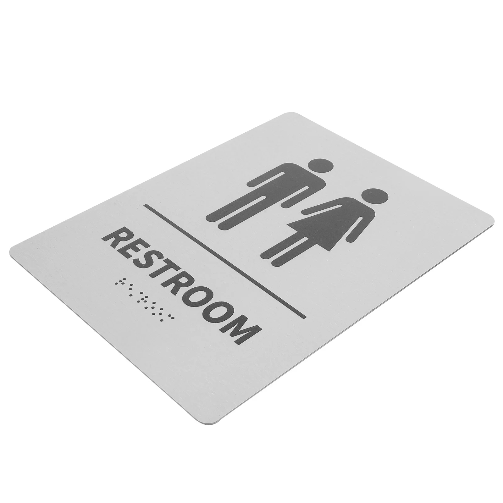 

Bathroom Washroom Plate Toilet Identification Plaque Restroom With Braille Accessible Design Strong Adhesive Commercial Home Use