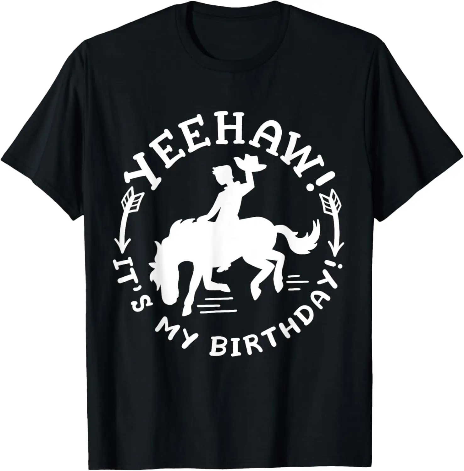 Yeehaw It's My Birthday Funny Western Rodeo Party Kids T-Shirt