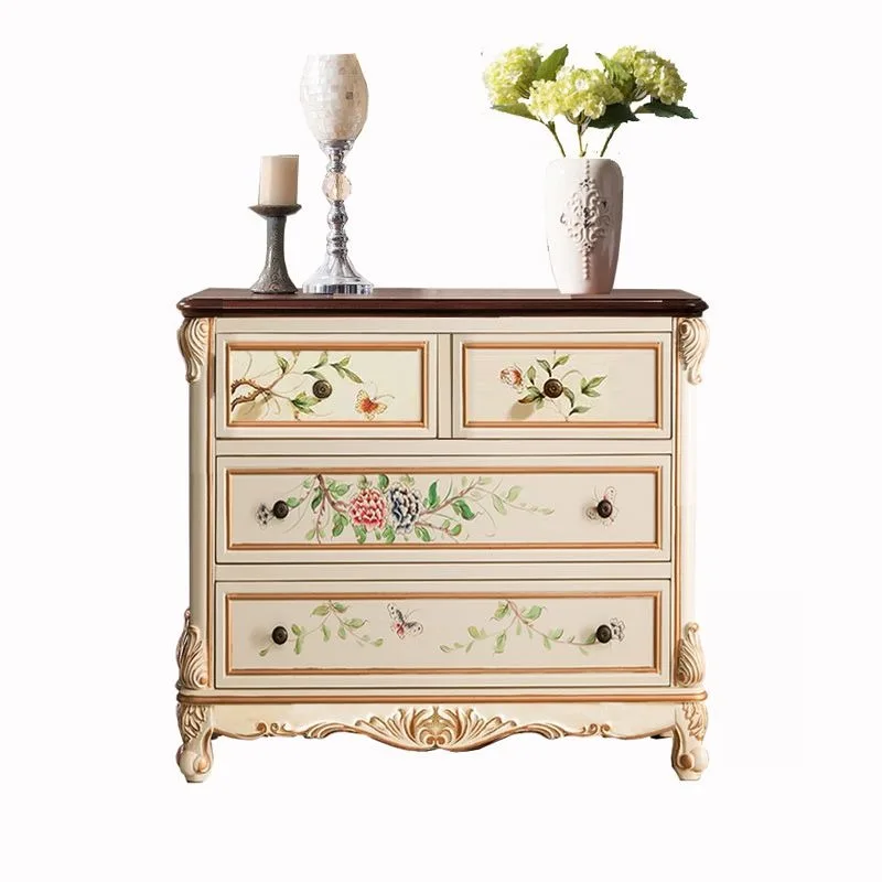 American painted solid wood chest of drawers, foyer cabinet, entrance cabinet, bedside table, bedroom storage cabinet, fully