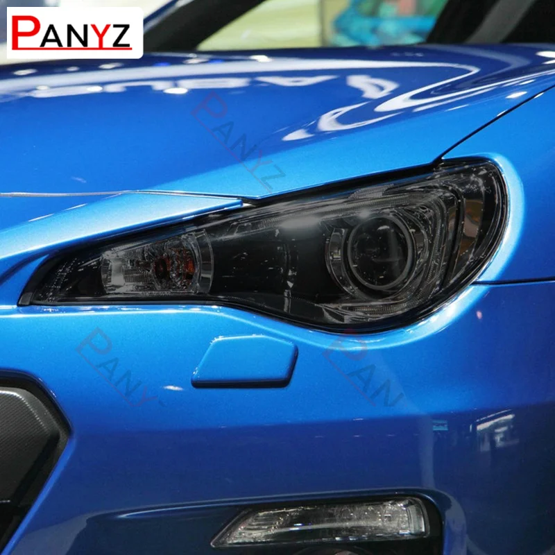 2 Pcs  For Subaru BRZ 2013-Present  Car Headlight Protective Film Headlamp Restoration Transparent Black TPU Sticker