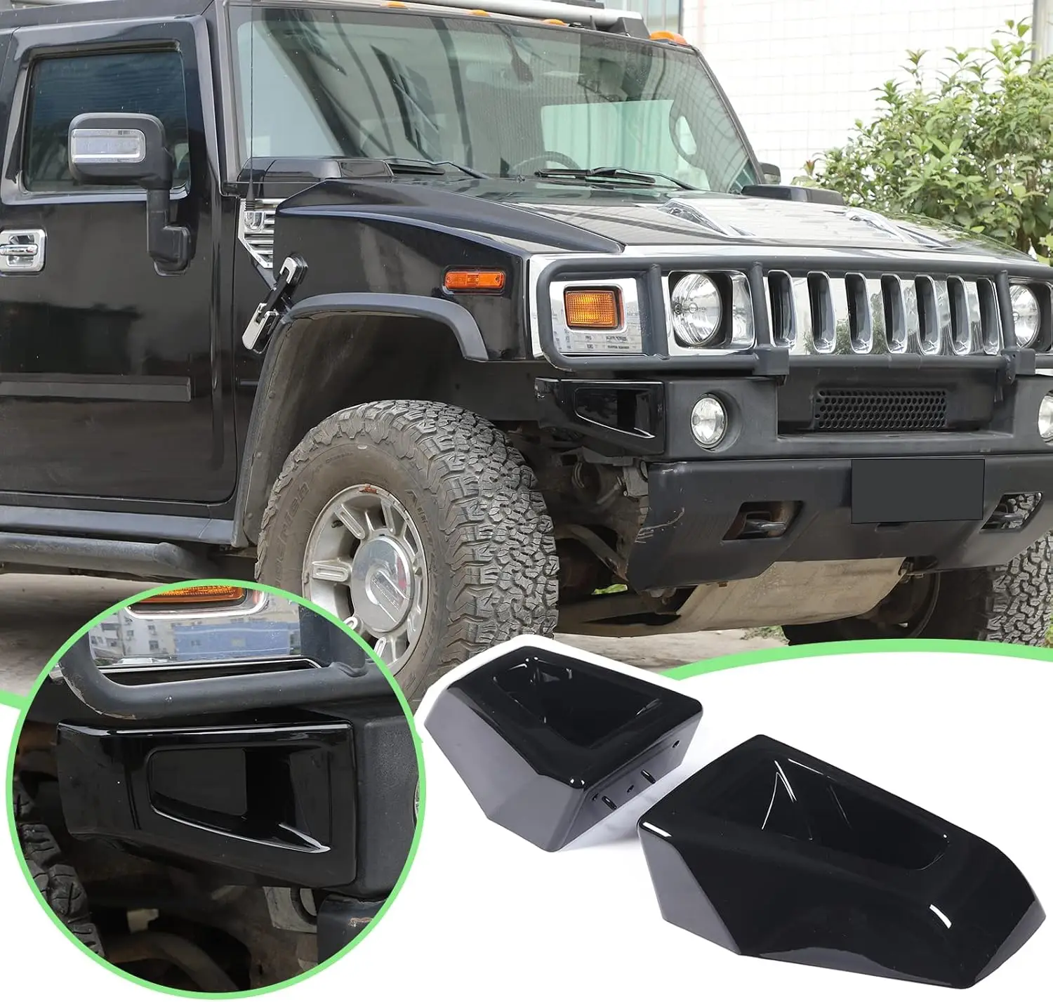 

Угловая крышка переднего бампера для Hummer H2 SUV SUT 2003-2009 годов, бампер Tro, сменная рамка, аксессуары для литья