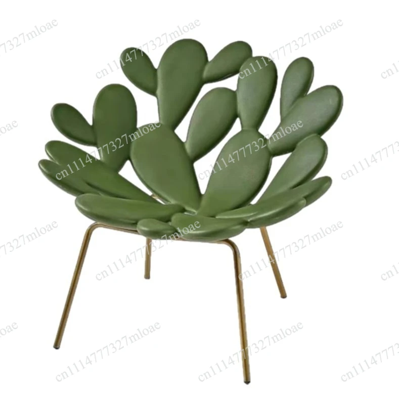 Cactus leisure chair plastic designer balcony light luxury Internet celebrity sofa chair single milk tea clothing store chair