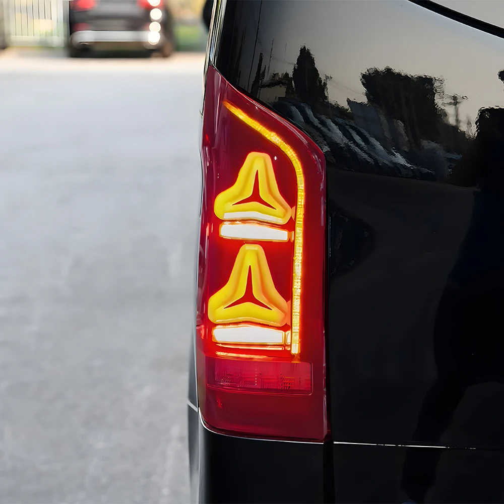 

Автомобильные задние фонари в сборе для Benz Vito W447 2016-2024, автоматические задние фонари, обновление Benz E-Class, динамические аксессуары для задних фонарей