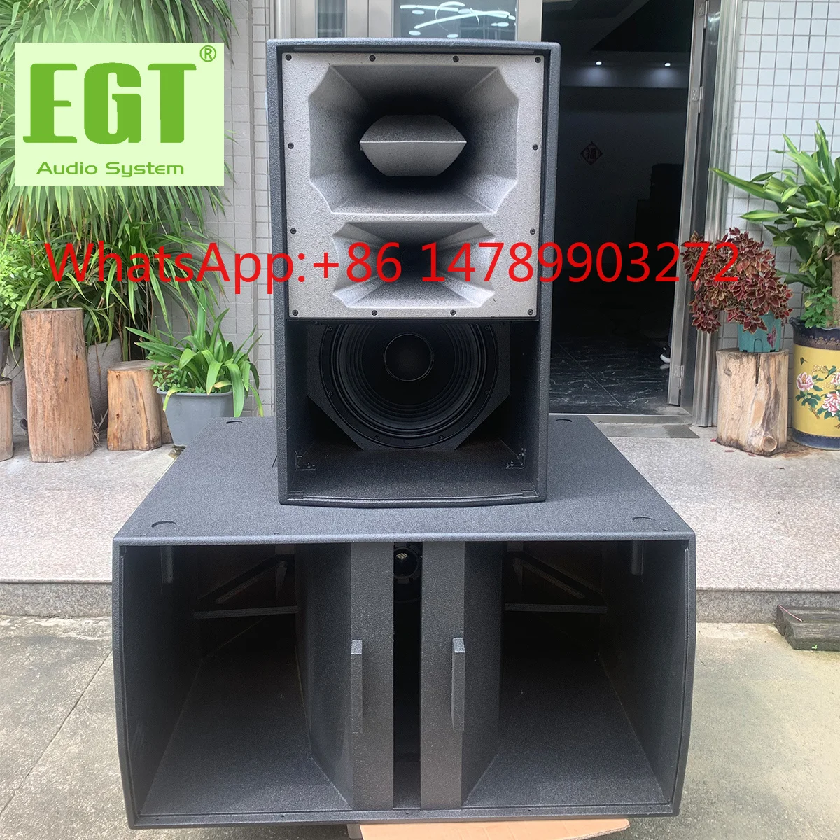 

3Way Portable Passive Bass Speaker For Outdoor Event Church Open-air Live Stage Audio System