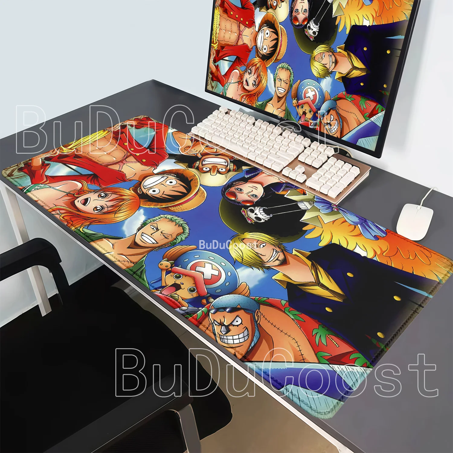 Anime HD Printing One Piece Luffy‌ Computer Speed Mouse Pad Gaming Office Anti-Slip Desk Mat PC Non-slip Base Keyboard Mousepad