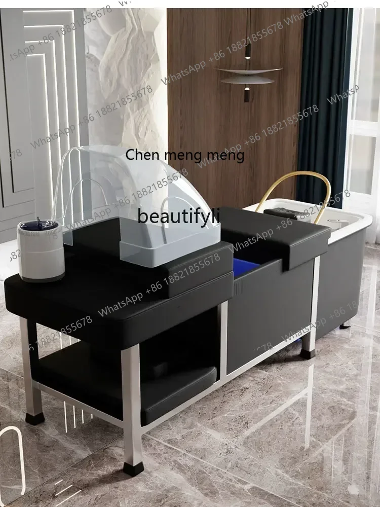 A182 Water Storage Head Treatment Shampoo Chair Water-Free Barber Shop Shampoo Chair with Water Circulation Massage Couch