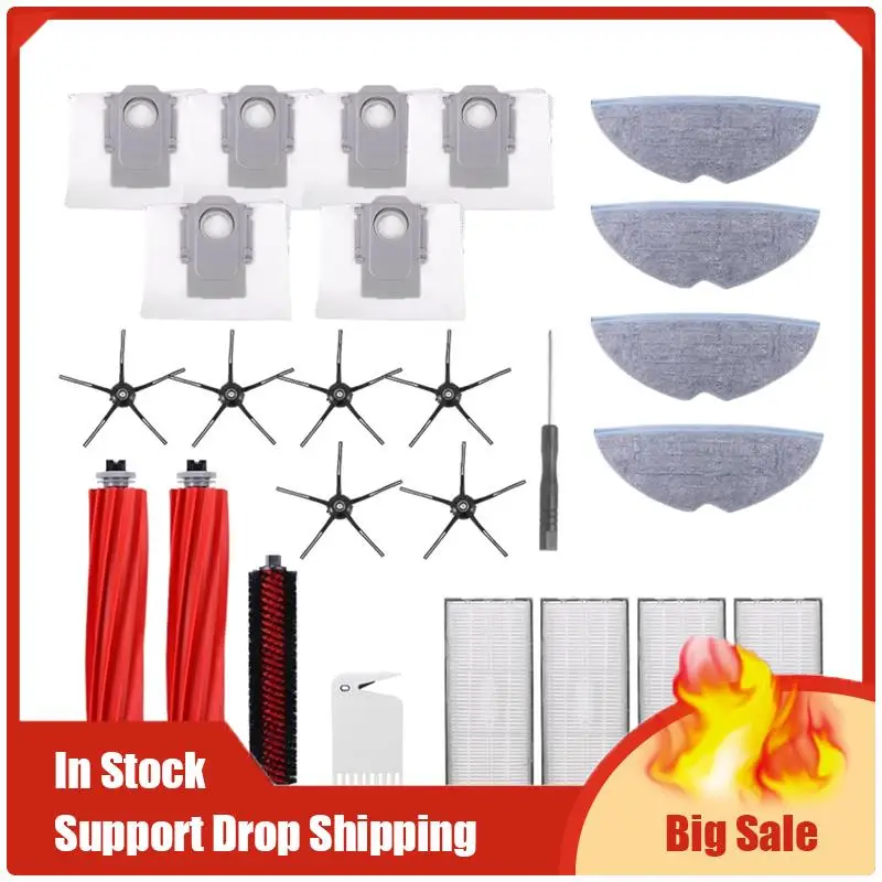 

Лучшие предложения для Roborock S7 T7S T7S Plus, детали для пылесоса, основная щетка, боковая щетка, HEPA-фильтр, ткань для швабры