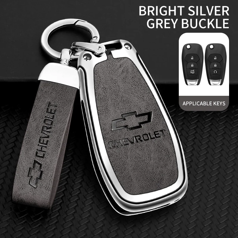 New Zinc Alloy Leather Car Key Case Cover Shell For Chevrolet Cruze Cross Cobalt Captiva Spark Sonic Aveo Tracker Onix RS Malibu