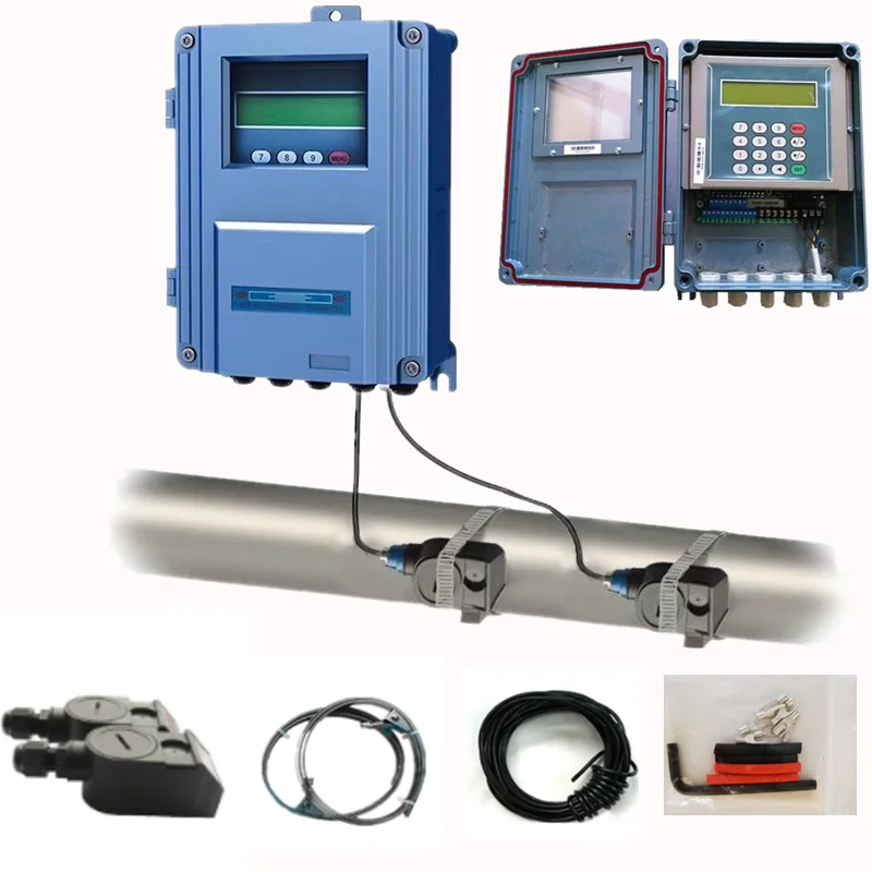 TDS-100F Ultrasonic Flowmeter Wall Mount DN15-DN6000 Plastic Material 4-20mAh Output,