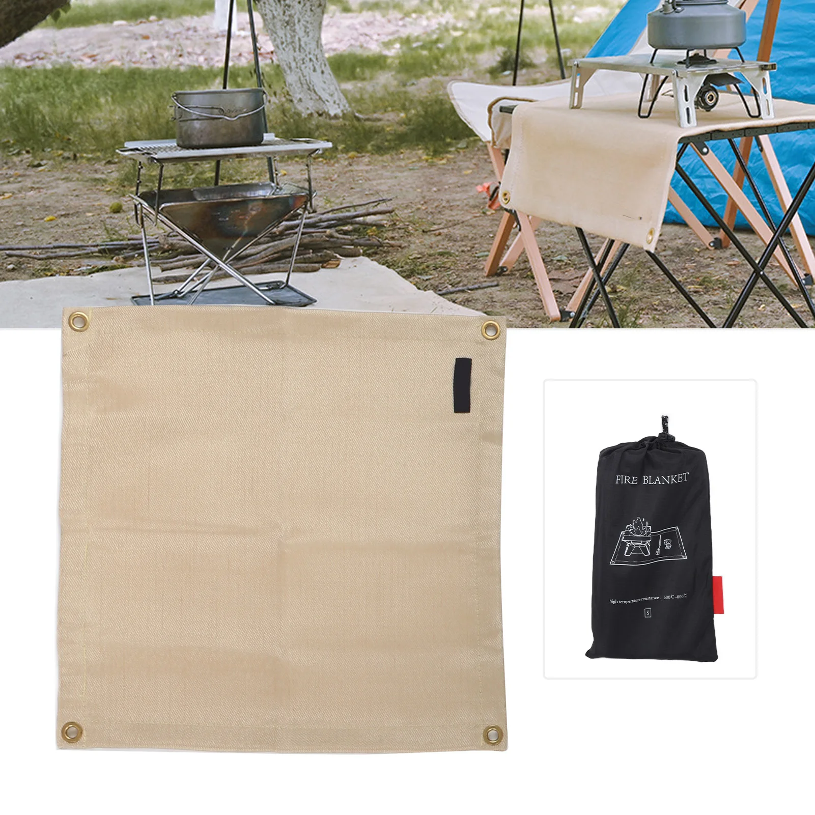 

Термостойкий огнеупорный коврик для гриля и пикника на открытом воздухе, защита для очага