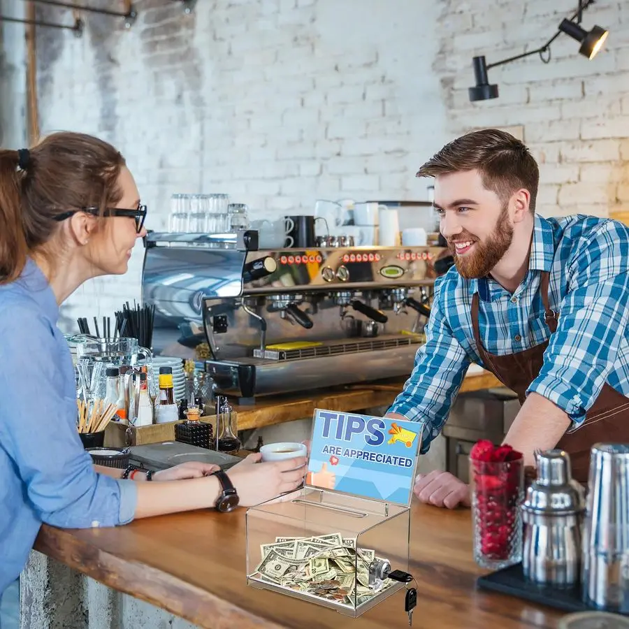 صندوق تجميع بطاقات العمل مع قفل مدمج، لون شفاف، 12 عبوة #4