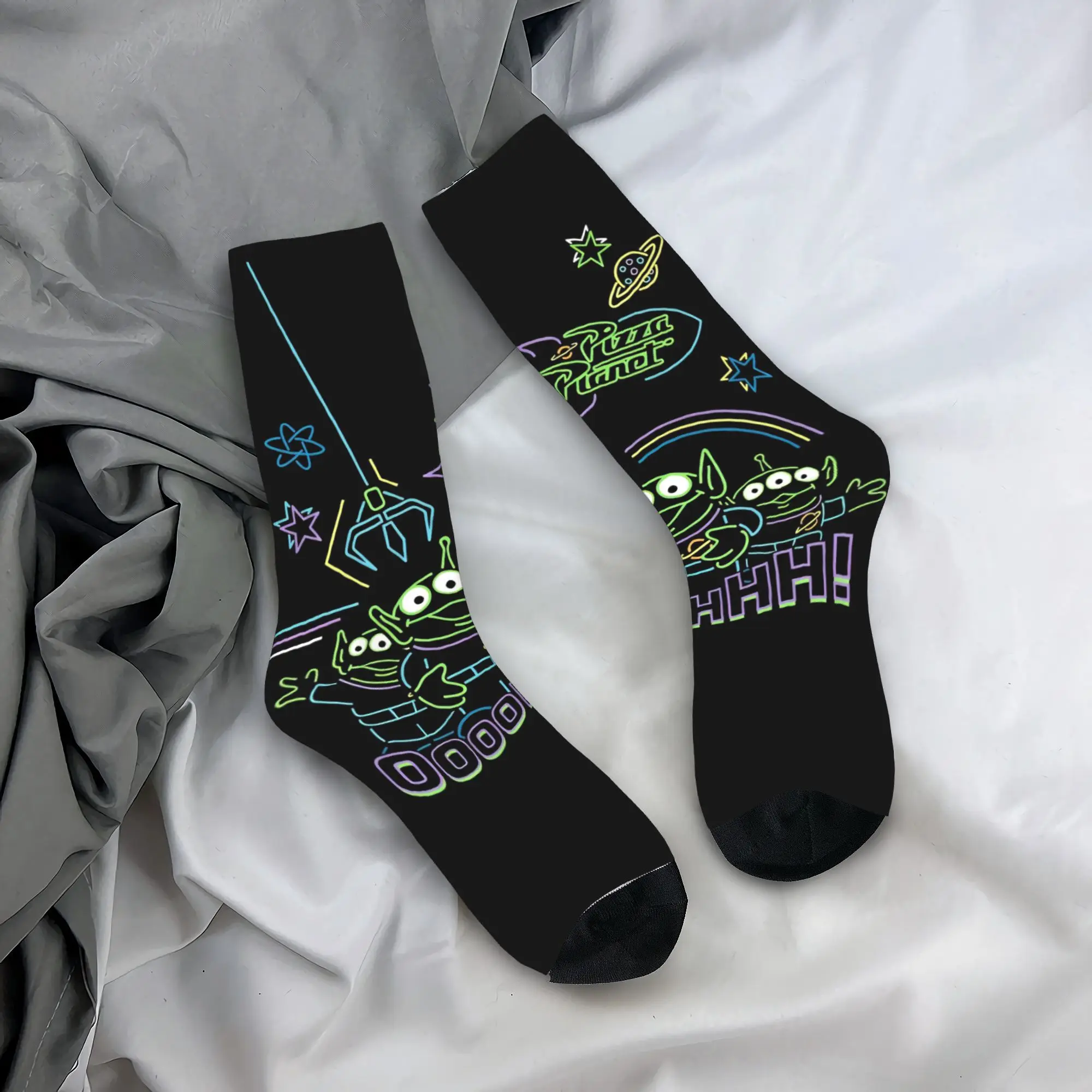 Toy Story Three Eyes Alien Sock Funny Male Men Socks Novelty Cartoon Cute Kawaii Anime Skateboard Women Autumn Winter Stockings