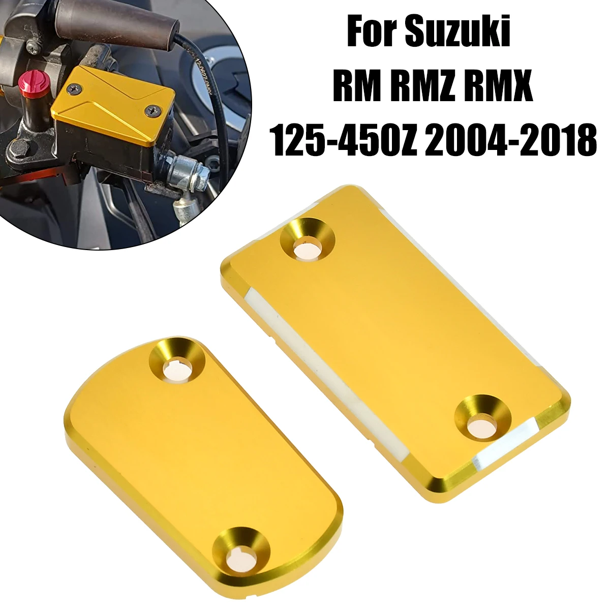 

For Suzuki RM-Z450 250 RMZ250 RMZ450 RM Z250 Z450 Enduro Dirt Bike CNC Motorcycle Front Rear Brake Fluid Reservoir Cap Cover