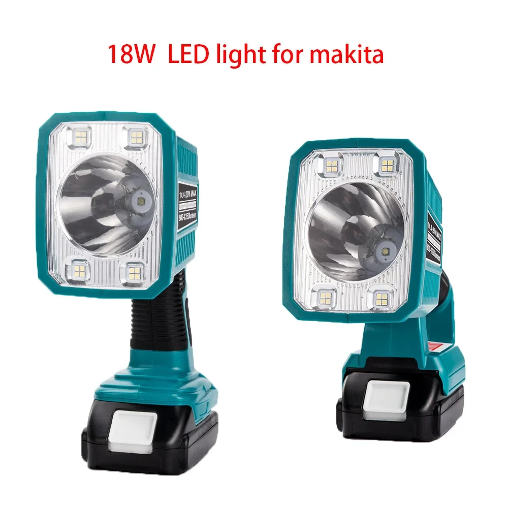 NEW Portable LED Lamp Work Light For Makita/Bosch/Milwaukee /DEWALT 18V Li-Ion Battery Flashlight LED Lights with USB Lighting