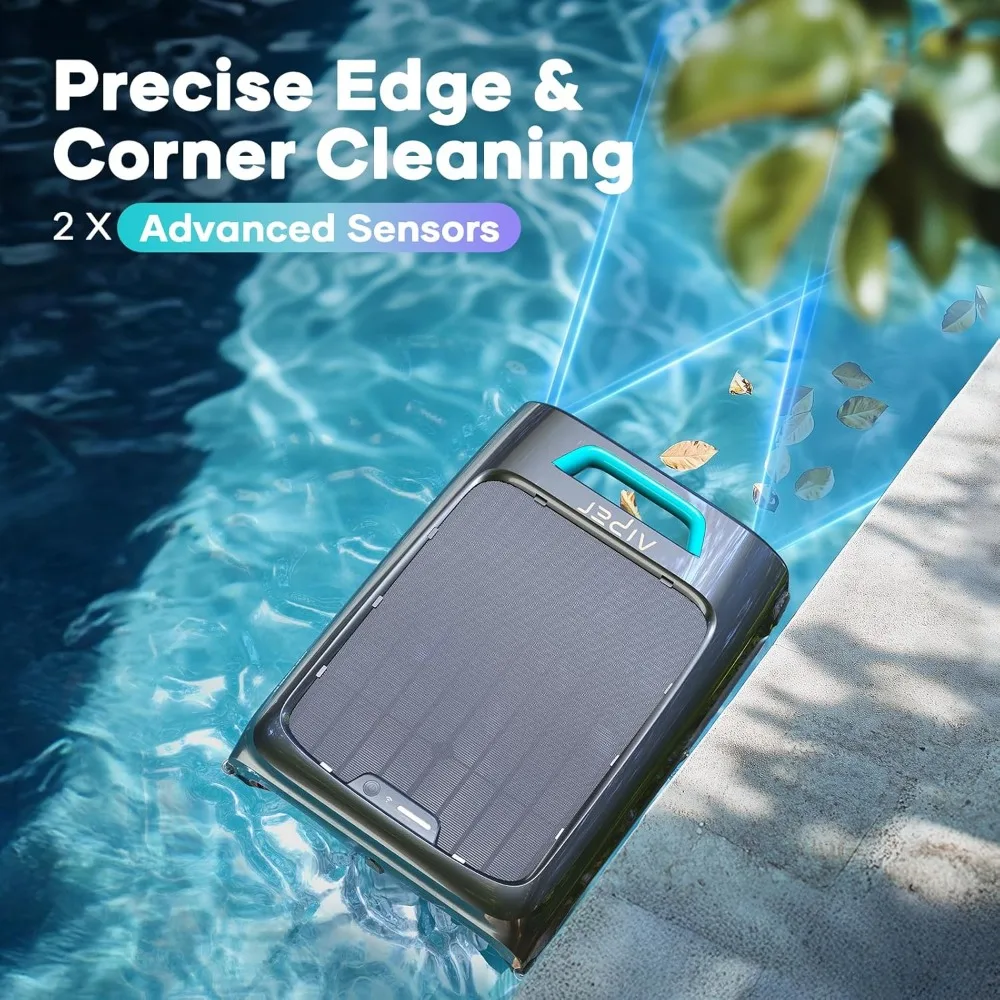 Solar powered pool skimmer, supporting APP, 24/7 cleaning, dual charging mode, intelligent obstacle avoidance