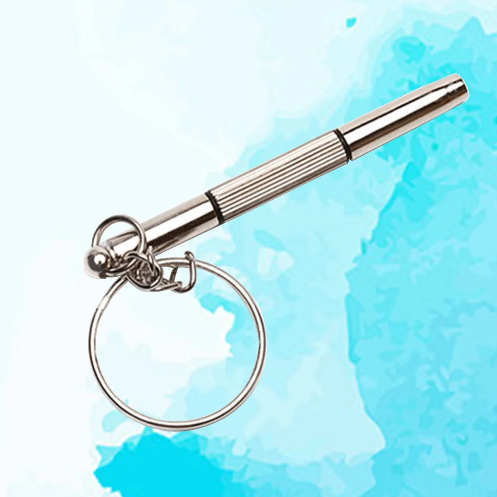 

3-in-1 Silver Miniature Precision Glass Screwdriver Keyring Portable for Eyeglasses Sunglasses Watches Jewelry Repair Tool