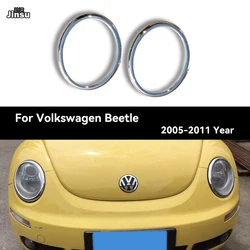 Auto Headlgihts Plating Cover for Volkswagen Beetle 2005 - 2011 Front Lamp Decorative Sticker Car Accessories