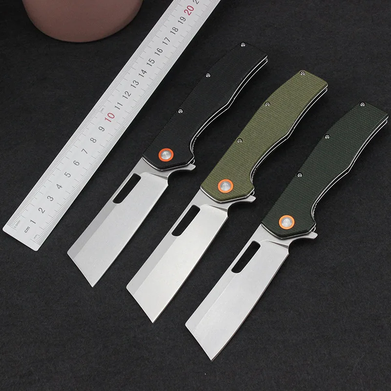 

Newly GT955 Folding Knife D2 Blade High-end Flax Fiber Knives Pocket Hunting Camping Tactical Outdoor Utility Fruit EDC Knife