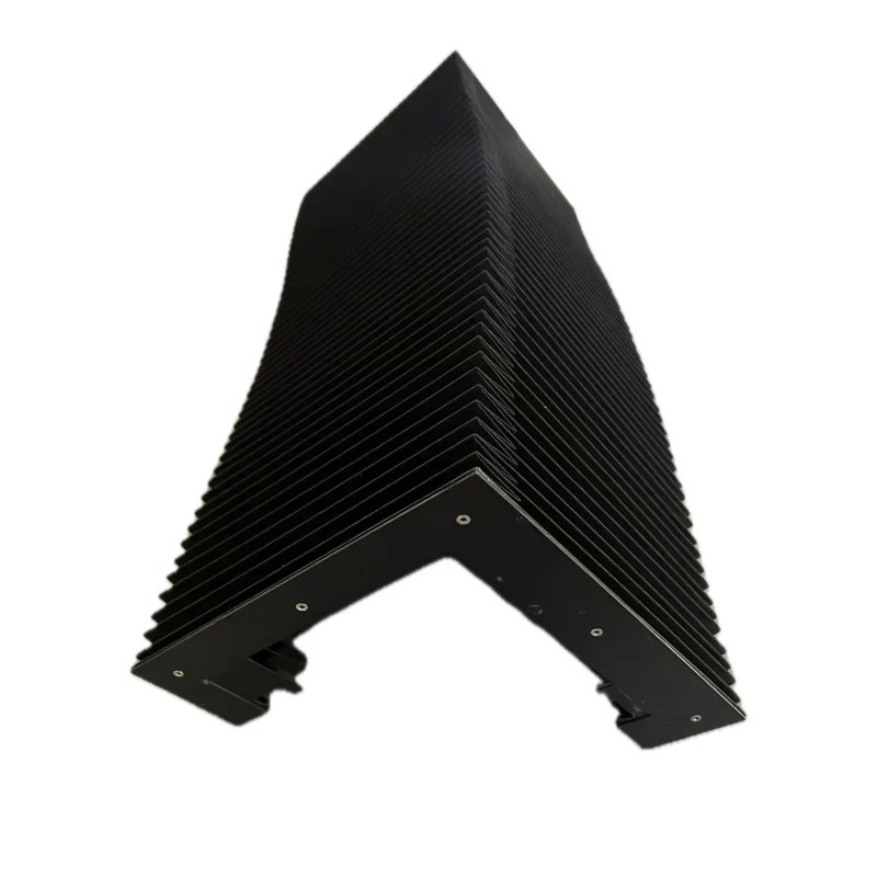 Customized accordion dust cover bellows for X-Axis fire resistance with velcro at two ends