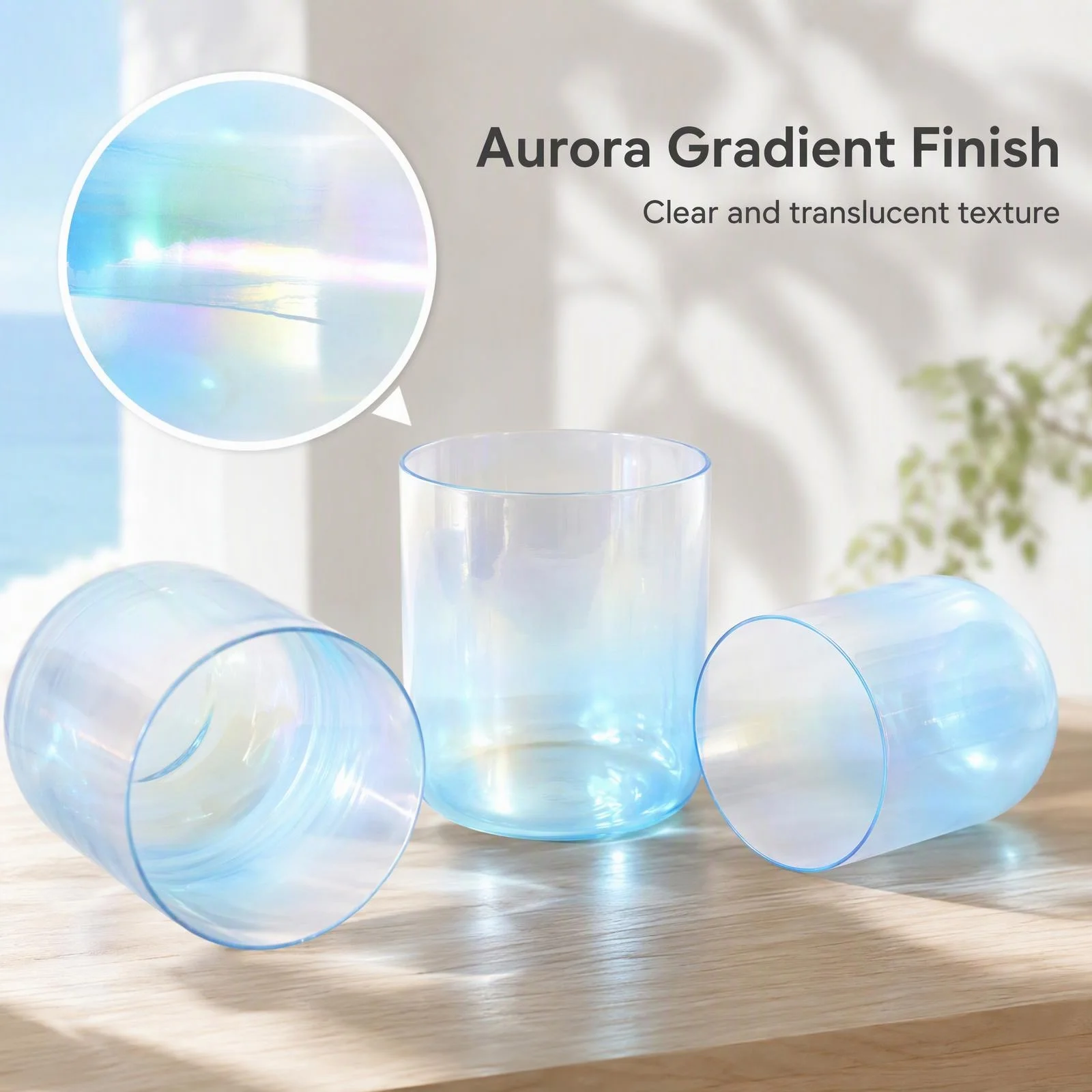 STAR LINKUP Blue Aurora Alchemy Crystal Singing Bowl, 432Hz/440Hz Optional for Chakra Healing Meditation Sound Therapy