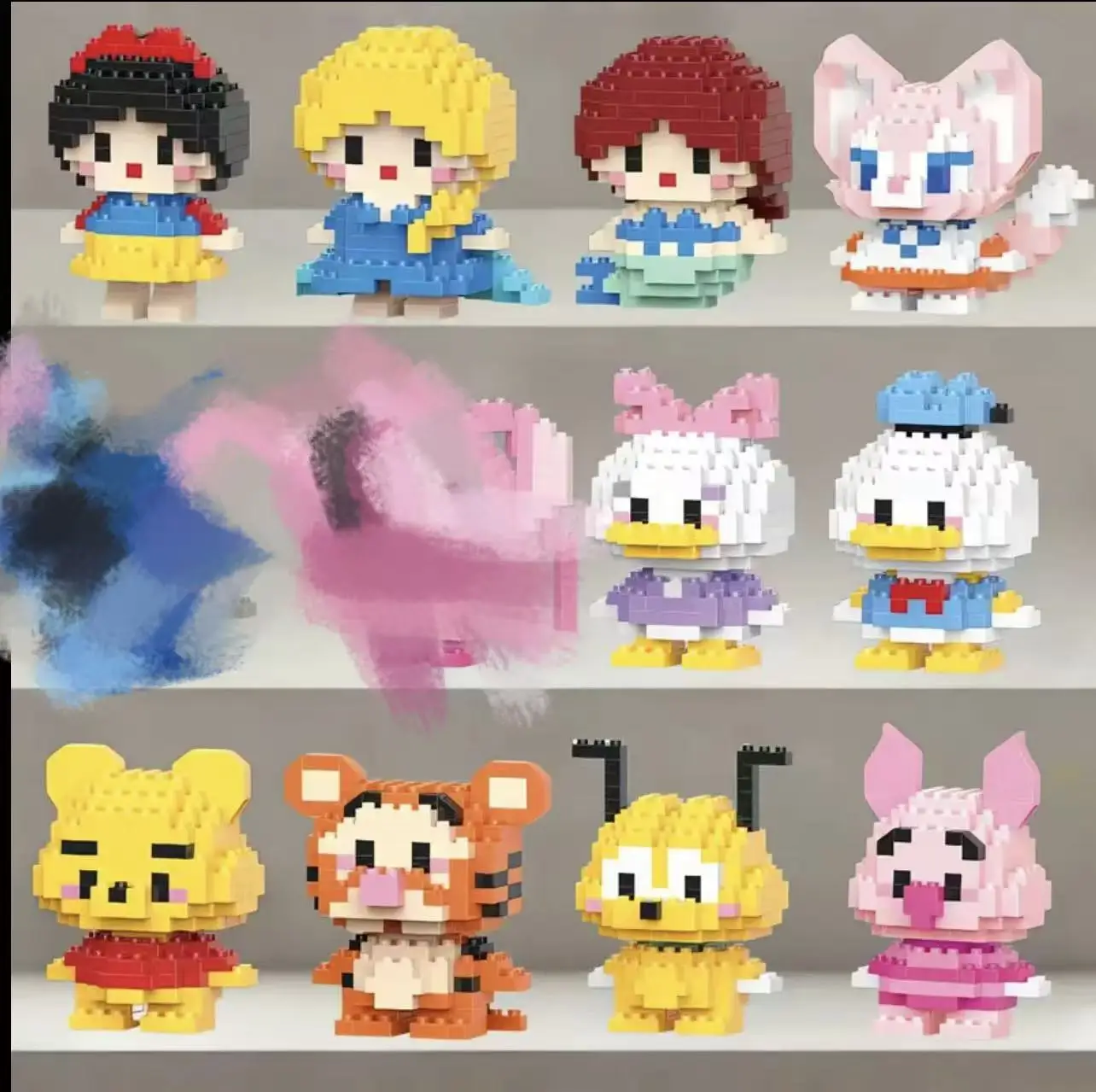 

Аниме Kawaii мультфильм мини-фигурки детские строительные блоки кирпичи сборка DIY игрушки подарок для детей