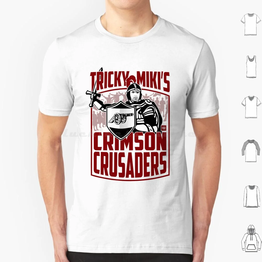 Tricky Miki's Crimson T Shirt Algodão Homens Mulheres DIY Impressão Goonertoons Futebol Londres Coyg Gunners Futebol Aubameyang Inglaterra