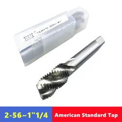1 pz pollici American screw tap UNC/UNF/UNS/UNCF HSS W6542 4-40 1/4 1/2 3/8 3/4 5/16 strumento di maschiatura filettatura