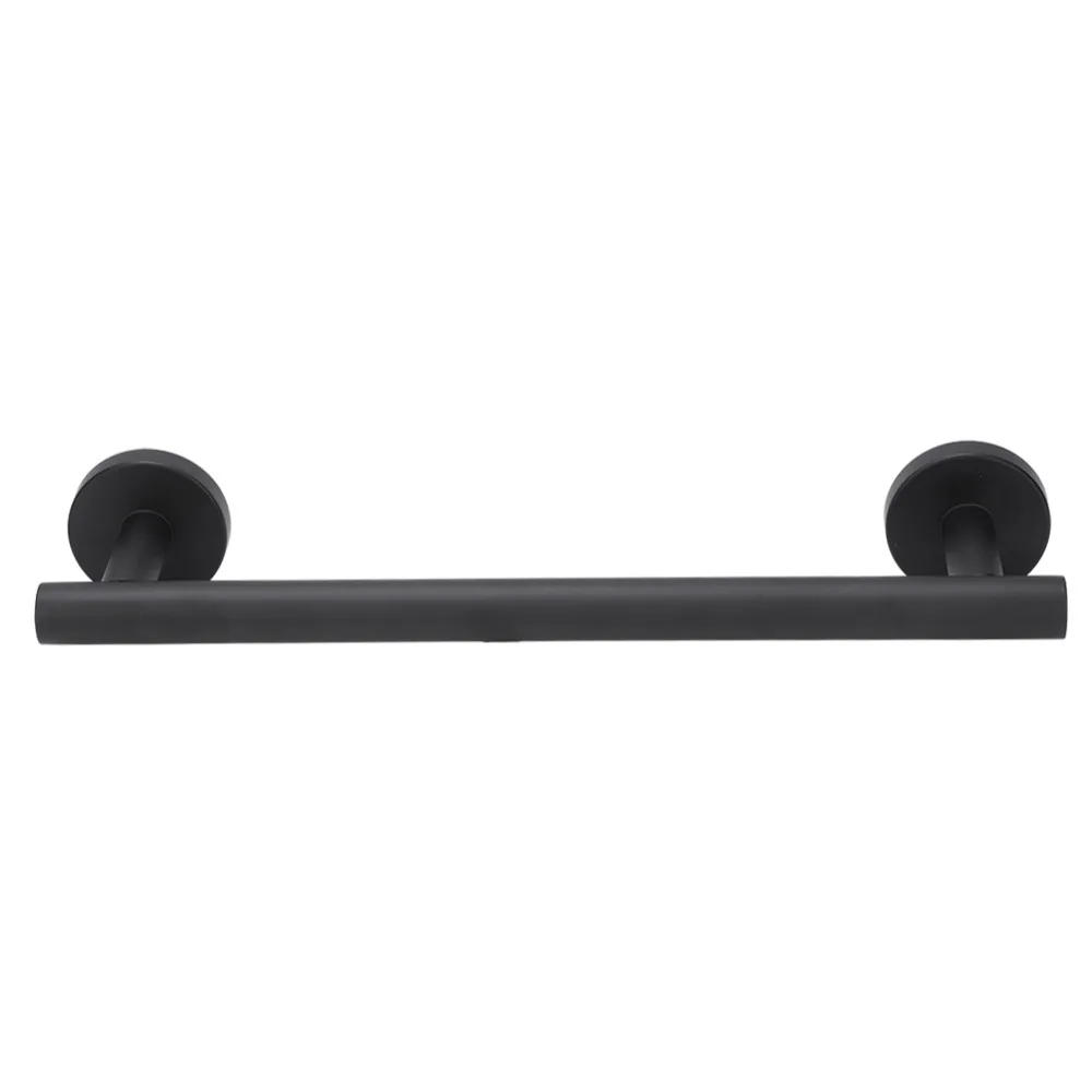 

Contemporary Stainless Steel Towel Bar Black Rustproof Towel Rod Wall Mounted Modern Towel Rack Bathroom Kitchen Shower