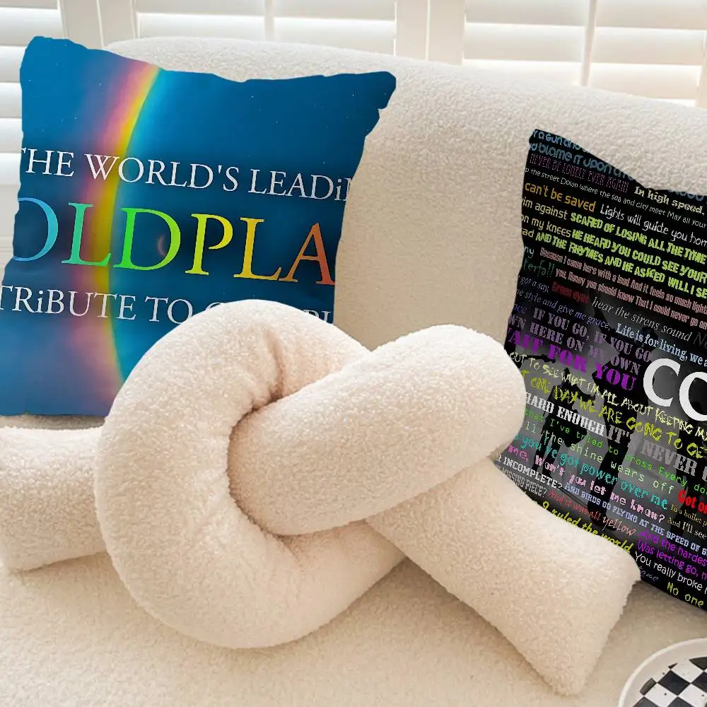 Classic Pop Rock Band C-Coldplay Cushion Cover Polyester Sofa Cushions Decorative Throw Pillows Home Decoration Pillowcover