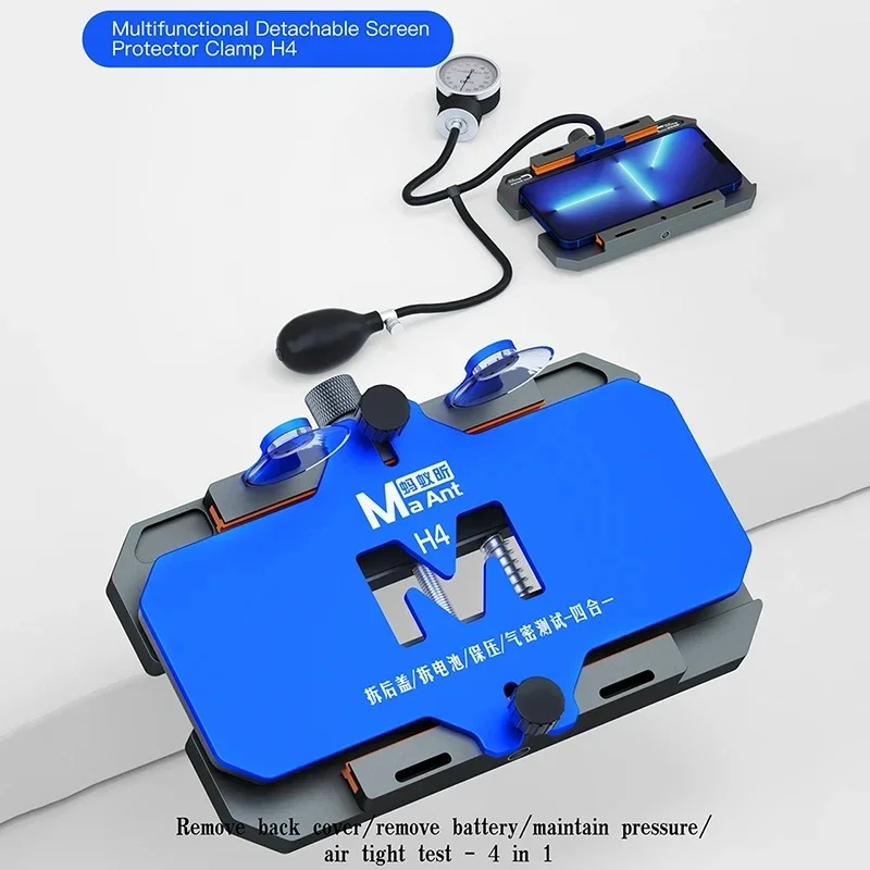 MaAnt H4 dispositivo di fissaggio della pressione dello schermo staccabile multifunzionale per la copertura posteriore del telefono rimuovere lo strumento dello schermo di prova di tenuta all'aria
