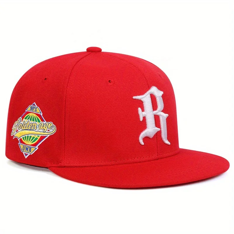 Unisex R-Buchstabe Planeten-Stickerei Hip-Hop Hüte Frühling Herbst Verstellbare Lässige Snapback Baseballkappen Outdoor Sonnenschutz Hut – Detail 14