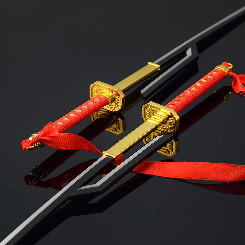 26cm All Metal Various Weapon Zanpakutou Katana Bleach Anime Tensa Zangetsu Zaraki Kenpachi Handicraft Desktop Ornament Gift Toy