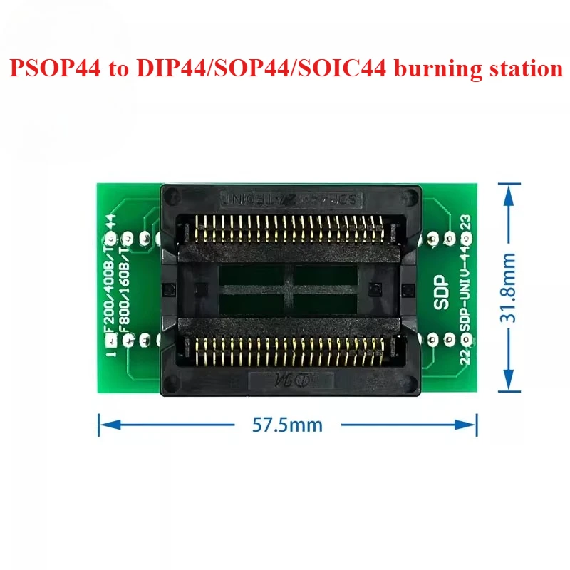 1 قطعة TQFP32 إلى DIP28 TQFP44 - DIP40 PSOP44 - DIP44 PLCC32 إلى DIP32 المقبس/مقعد التشغيل #5