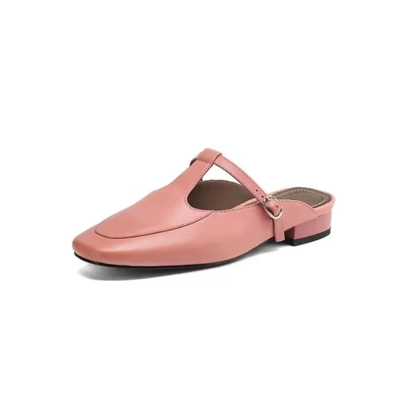 

Женские весенние новые модные дизайнерские тапочки с круглым носком, повседневные удобные износостойкие шлепанцы из искусственной кожи с закрытым носком, размер 35-40