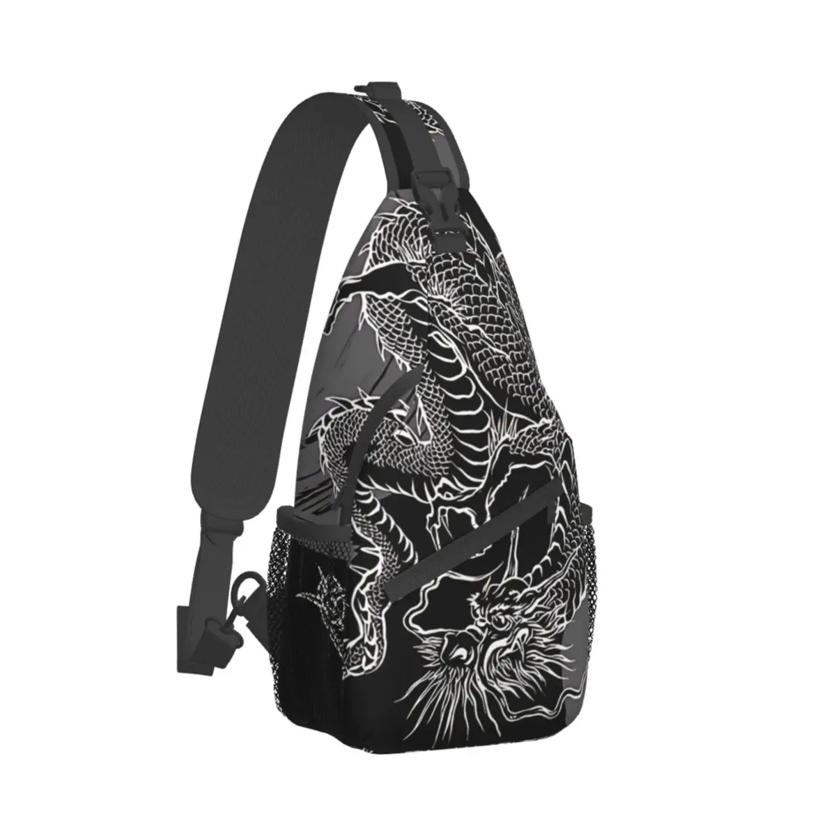 

Japanese Art Tattoo Crossbody Bag Sports Japanese Dragon Chest Bag Unisex Women Man Fashion Shoulder Backpacks Travel