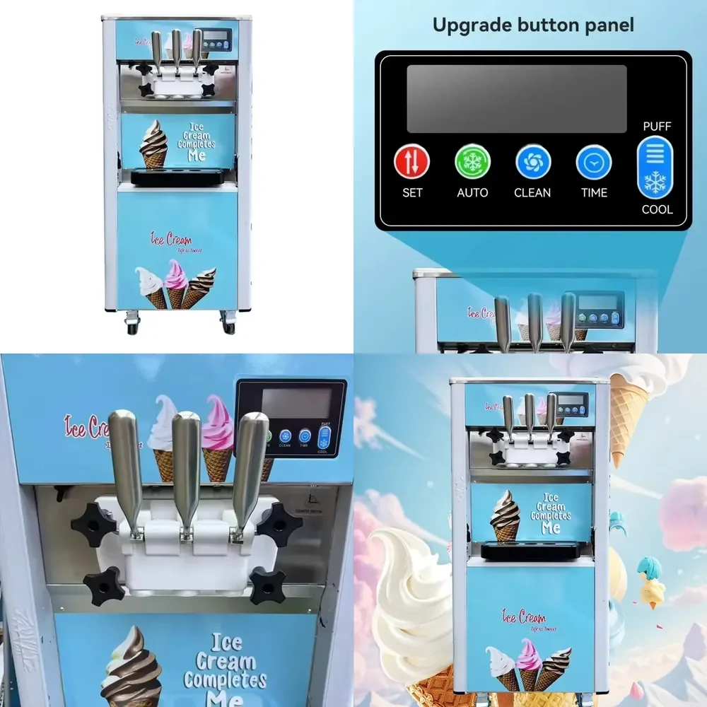 2026 Professional Ice Cream Maker for Commercial Use Stainless Steel Frozen Dessert Machine Essential Kitchen Equipment for