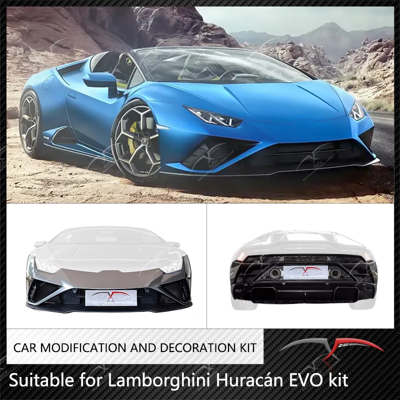 Suitable for Lamborghini Huracan 580/610 retrofit upgrade EVO kit, front bumper assembly, rear bumper assembly carbon fiber body