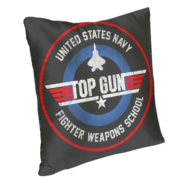 Fashion Top Gun Maverick Fighter Weapons School Cushion Cover 40x40 Soft Pillow Case for Car Square Pillowcase Home Decorative