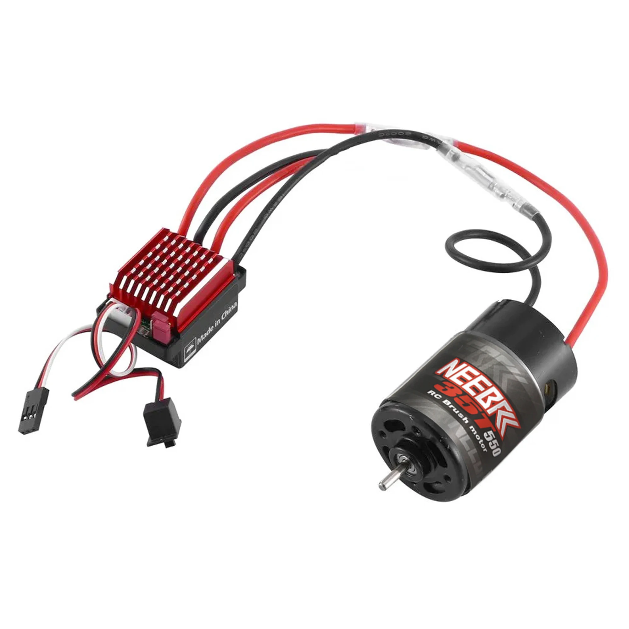 NEEBRC 550 Brushed Motor with 60A/360A ESC Brushed Electric Speed Controller 6V/2A for RC Racing Car Truck Traxxas 1/10 SLASH