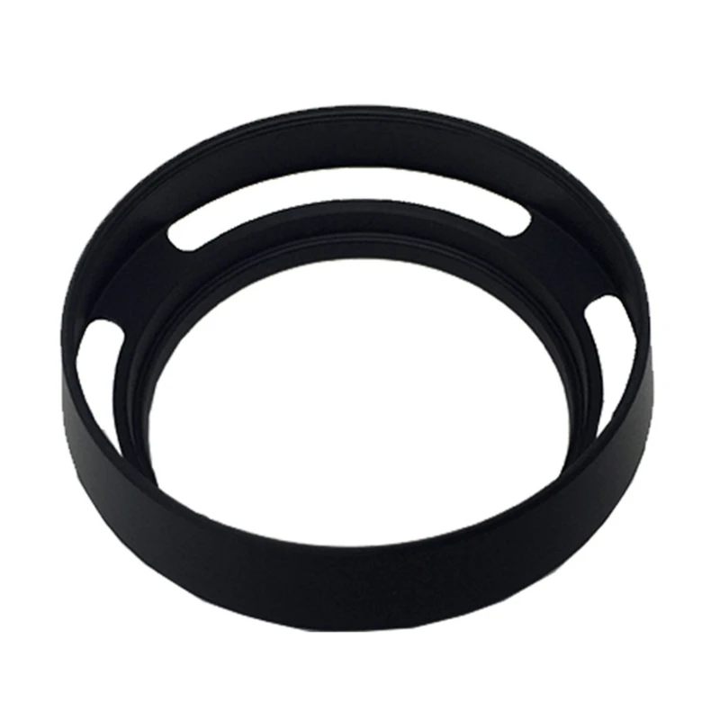 Camera Lens Shade Replacement Lens Hood 37mm 40.5mm 43mm 46mm 49mm 52mm Lens Cap Metal Vented Screw-in