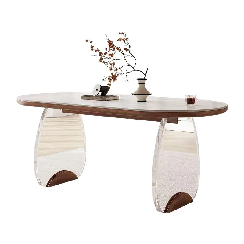 

Slate dining table household small apartment living room dining table modern simple acrylic new cave stone dining table and