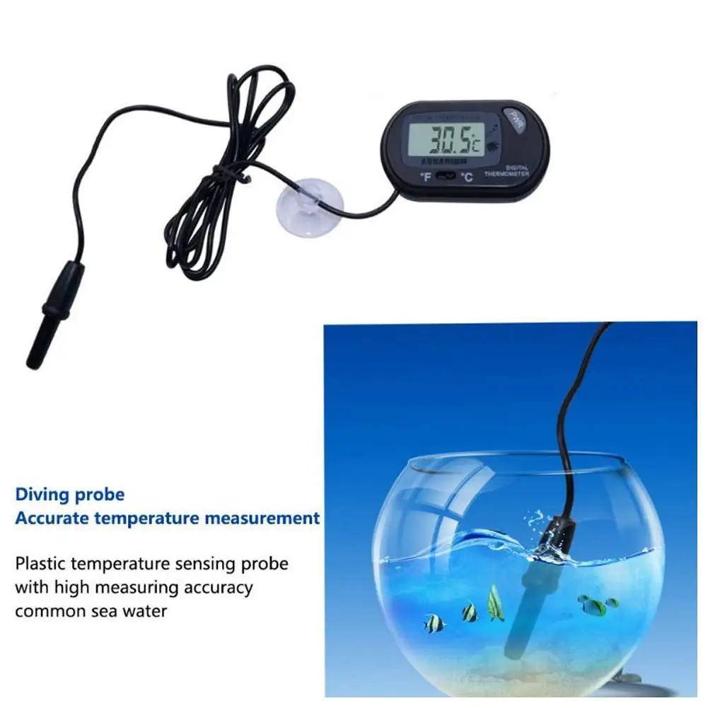 Aquarium-Thermometer, wasserdicht, elektronisches Thermometer, LCD, digitaler Aquarium-Bildschirm, Sensor, Thermometer-Controller mit Sonde – Detail 8