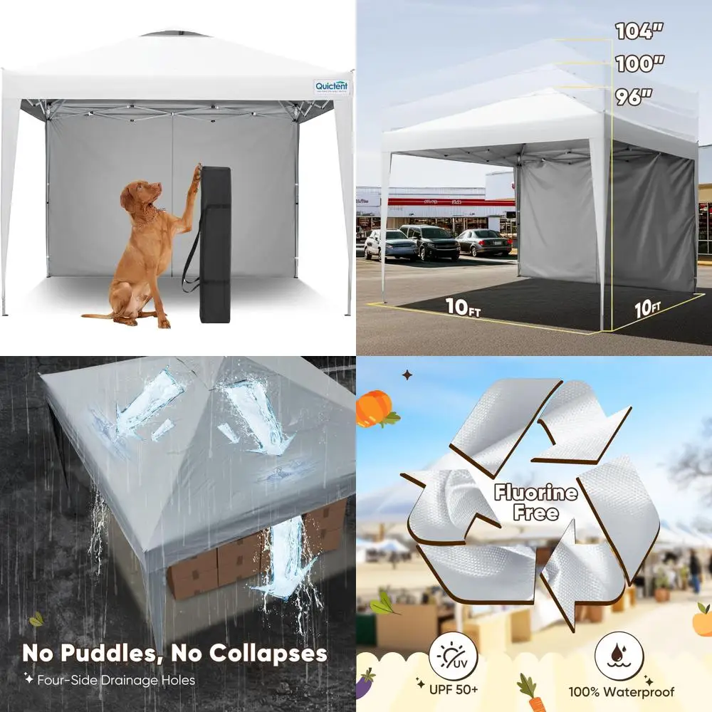 

Instant 10x10 Pop-Up Canopy Tent for 1 Person, Portable Compact Shelter, Waterproof UV Protection, Ideal for Outdoor Events