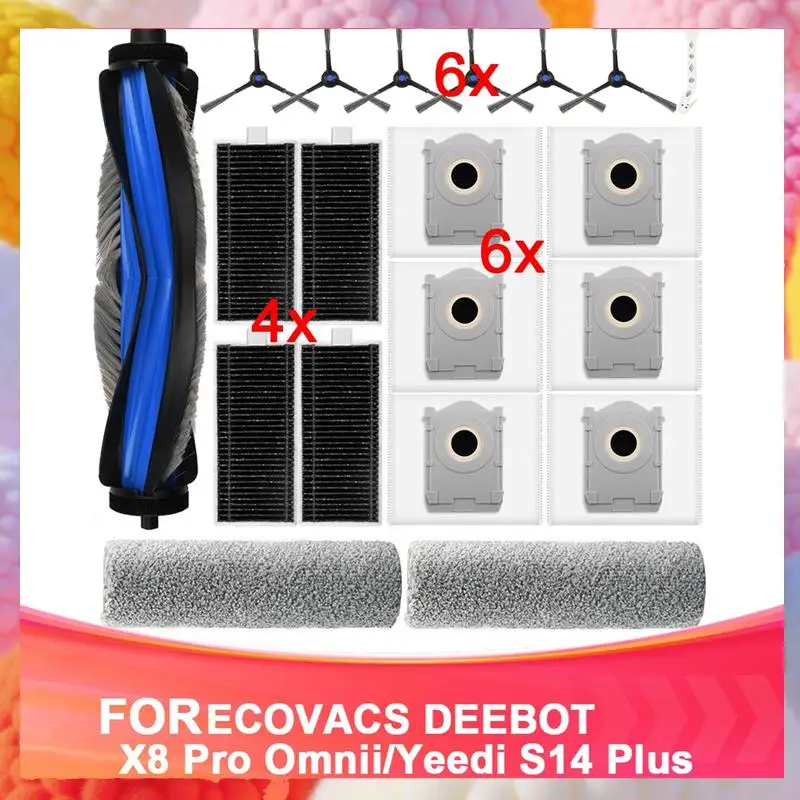 

Комплект сменных аксессуаров, совместимый с роботом-пылесосом ECOVACS DEEBOT X8 Pro Omnii/Yeedi S14 Plus, 20 шт.-A83Z