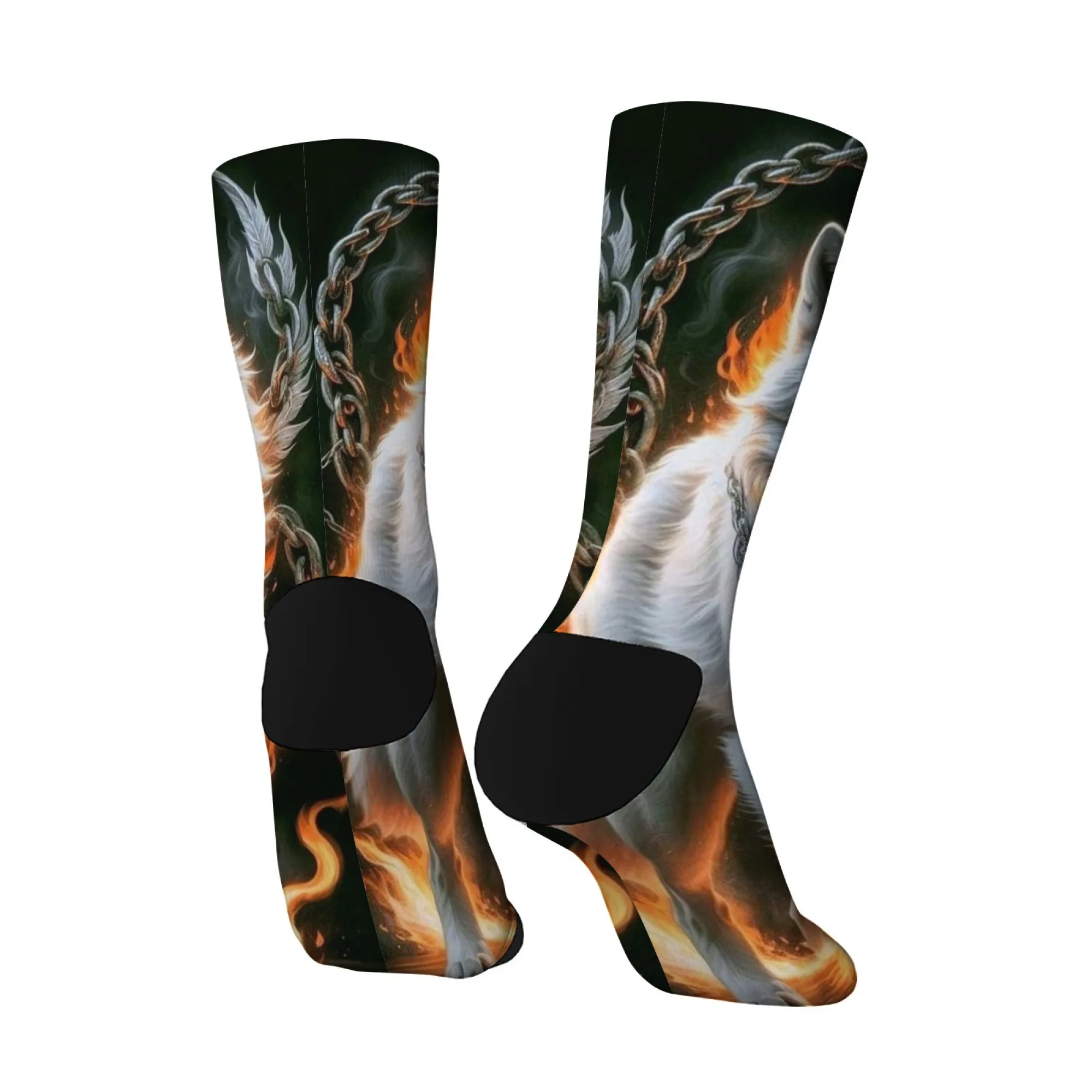 لهب الأبيض الذئب الرجال الجوارب الرجعية موضة الجوارب غير رسمية مجنون الشارع الهيب هوب الجوارب تنفس المضادة للانزلاق جوارب رياضية في الهواء الطلق #4