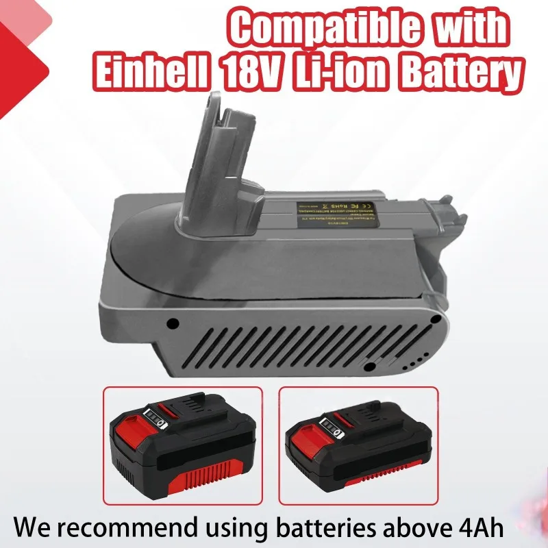 

Battery Adapter EIN18V10 for Einhell 18V Li-ion Battery Converted To for Dyson V10 Battery,fit for V10 Series Vacuum Cleaners