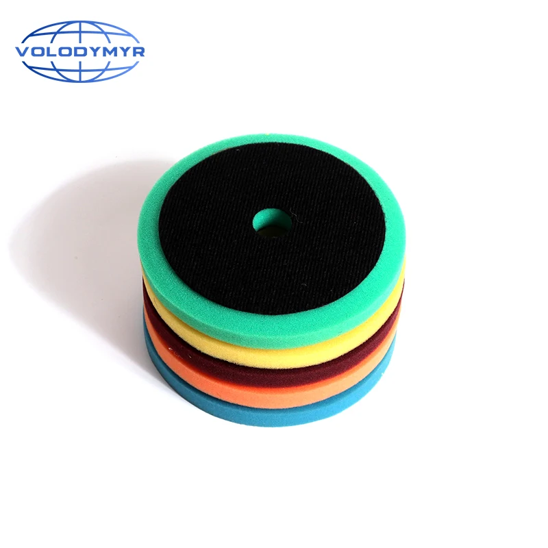 Car Polishing Disc Buffing Pads Polish Pad 6inch with 5inch Hook and Loop Sponge Foam for Auto Polishing Machine Polisher